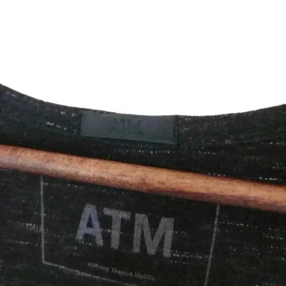 ATM Anthony Thomas Melillo Tee Shirt Dress Mini Black Heather Women's size Small - Picture 10 of 14